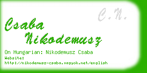 csaba nikodemusz business card